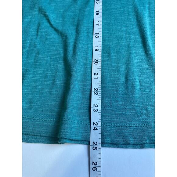 J. Jill Green 100% Pima Cotton Slub-Knit V-Neck Tee Women's Size Medium - Picture 6 of 6